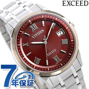 シチズン エクシード エコドライブ電波 JOUNETSU 限定モデル チタン メンズ 腕時計 AS7154-50W CITIZEN EXCEED 電波ソーラー 時計 レッド 赤