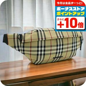 BURBERRY HORSEFERRY ボディバッグ ブラック BURBERRY（バーバリー） ボディバッグ HORSEFERRY PRINT COTTON CANVAS