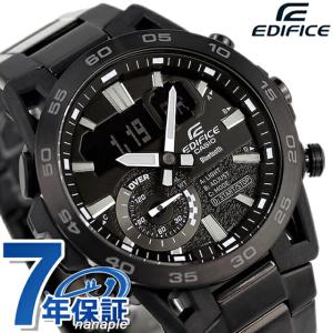 エディフィス EDIFICE ECB-40BK-1A サスペンション Bluetooth 海外モデル メンズ 腕時計 ブランド カシオ casio アナデジ ブラック 黒｜nanaple