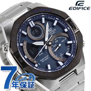 4/29はさらに+11倍 エディフィス ソーラー ECB-950DB-2A ECB-900 Bluetooth 海外モデル メンズ 腕時計 ブランド カシオ アナデジ ネイビー