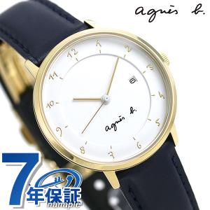 アニエスベー 時計 レディース マルチェロ ホワイト ネイビー FBSK943 agnes b. 腕時計 革ベルト