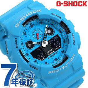 G-SHOCK Gショック ホットロックサウンド GA-100 腕時計 アナデジ GA-100RS-2ADR ライトブルー カシオ