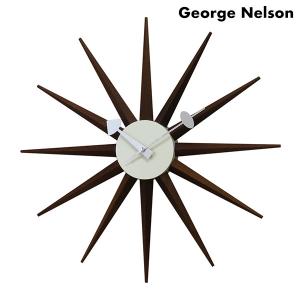 ジョージ ネルソン 掛時計 サンバースト クロック ウォルナット GN396WB George Nelson 記念品 プレゼント ギフト｜nanaple