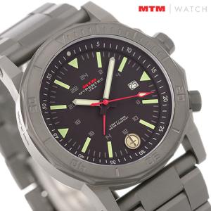 エム ティー エム H-61 クオーツ 腕時計 ブランド メンズ GMT MTM H61-SGR-LUMI-MBSS アナログ ブラック グレー 黒 父の日 プレゼント 実用的｜nanaple