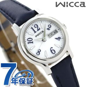シチズン ウィッカ エコドライブ ソーラー デイデイト KH3-410-10 腕時計 ブランド CITIZEN ネイビー レディース