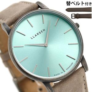 エルラーセン 時計 オリバー 39mm 日本上陸5周年記念 限定モデル メンズ 腕時計 ブランド LL147OTECSTMS ティール グレージュ 父の日 プレゼント 実用的｜nanaple