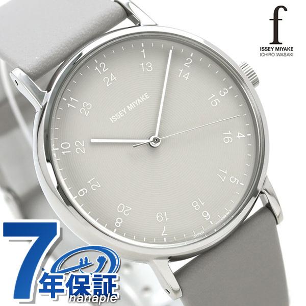イッセイミヤケ f エフ 日本製 革ベルト 39mm メンズ 腕時計 ブランド NYAJ005 グレ...