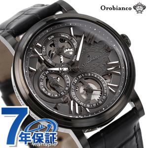 オロビアンコ ORAKLASSICA クォーツ 腕時計 ブランド メンズ オープンハート OR002-11 アナログ ブラック 黒 父の日 プレゼント 実用的｜nanaple