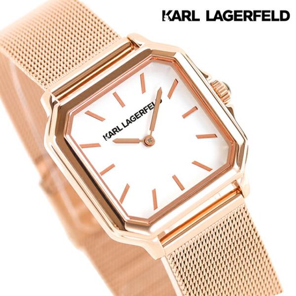 カール・ラガーフェルド スクエア クラシック クォーツ 電池式 腕時計 ブランド レディース KAR...