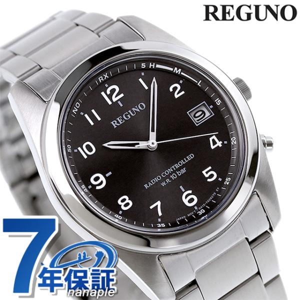 シチズン レグノ エコドライブ ソーラー電波時計 ブラック アラビア RS25-0481H 腕時計 ...