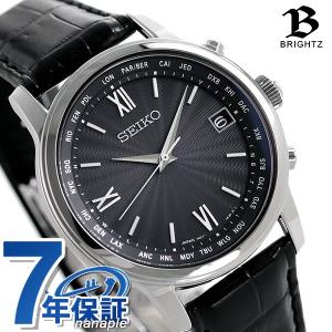 セイコー ブライツ チタン 電波ソーラー メンズ 腕時計 SAGZ105 SEIKO BRIGHTZ ブラック