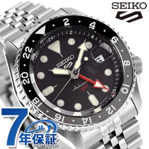 セイコー5 スポーツ ファイブスポーツ 限定モデル SKX GMTモデル 自動巻き 機械式 メンズ 腕時計 ブランド SBSC001 SEIKO ブラック 父の日 プレゼント 実用的｜nanaple