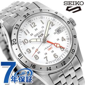 5/25はさらに+10倍 セイコー5 スポーツ フィールド GMT スポーツ スタイル 自動巻き 腕時計 ブランド メンズ Seiko 5 Sports SBSC009 アナログ ホワイト 白｜nanaple