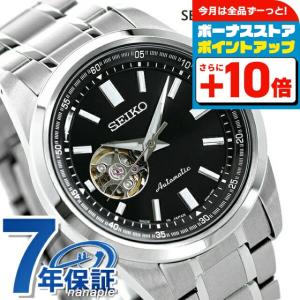 セイコー メンズ 腕時計 ブランド 日本製 メカニカル オープンハート SCVE053 SEIKO セイコーセレクション ブラック 父の日 プレゼント 実用的｜nanaple