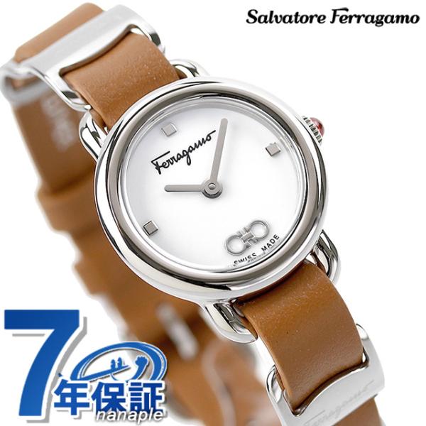 サルヴァトーレ フェラガモ バリナ 腕時計 ブランド レディース 革ベルト SFHT01222 ホワ...