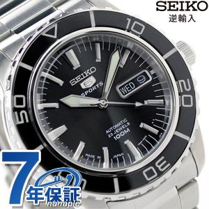 セイコー 逆輸入 セイコー5 スポーツ 日本製 自動巻き メンズ 腕時計 SNZH55J1（SNZH55JC） SEIKO ブラック 黒 時計