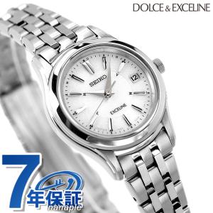 セイコー エクセリーヌ オーバル 天然10Pダイヤ レディース ソーラー腕時計 Exceline SEIKO ドルチェ&エクセリーヌ ソーラー電波