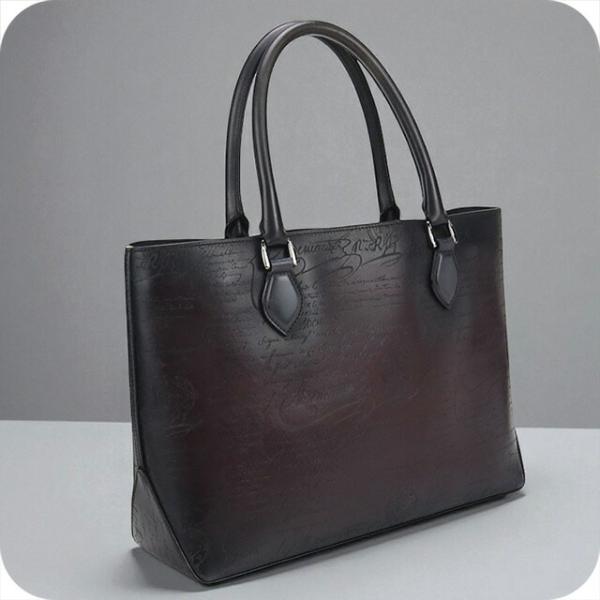 中古 ベルルッティ トートバッグ メンズ ブランド BERLUTI スクリット トゥジュール レザー...