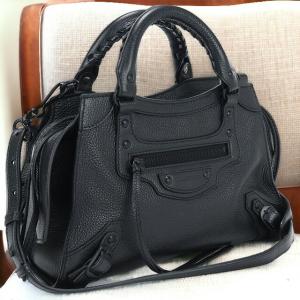 中古 バレンシアガ ハンドバッグ レディース ブランド BALENCIAGA ネオ クラシックシティ XS 679231 15Y47 1000 ブラック バッグ｜nanaple