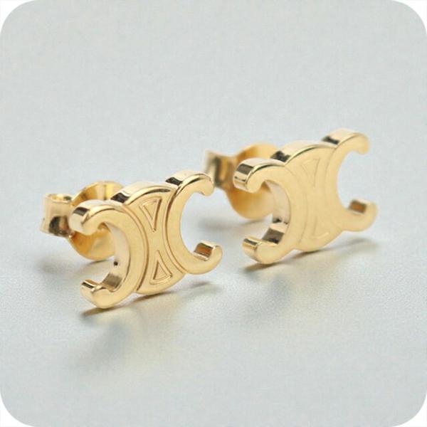 中古 セリーヌ ピアス レディース ブランド CELINE トリオンフ スタッズ ピアス 461CY...