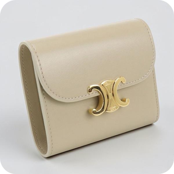 中古 セリーヌ 三折財布 レディース ブランド CELINE トリオンフ スモール フラップウォレッ...