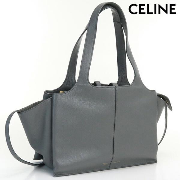 中古 セリーヌ トートバッグ レディース ブランド CELINE トライフォールドミディアムトート ...