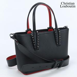 中古 クリスチャン ルブタン トートバッグ レディース ブランド Christian Louboutin カバタ ミニ レザー 1205054 ブラック｜nanaple