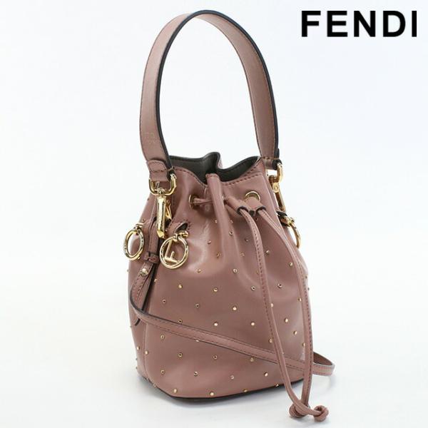 中古 フェンディ ハンドバッグ レディース ブランド FENDI ミニモントレゾールスタッズ レザー...