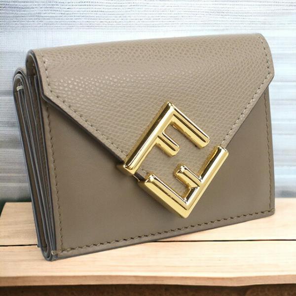 中古 フェンディ 三折財布小銭入付き レディース ブランド FENDI FFダイヤモンド 三折財布 ...