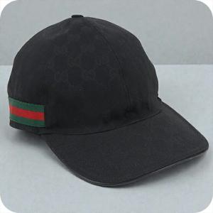 中古 グッチ キャップ ユニセックス ブランド GUCCI GGキャンバス ベースボールキャップ 200035 ブラック 帽子