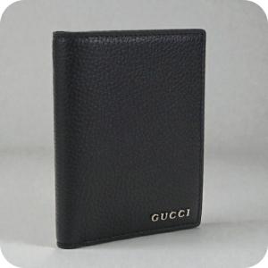 中古 グッチ 二つ折り財布 コンパクト メンズ ブランド GUCCI ロゴ コインウォレット レザー 795292 ブラック 高級 おしゃれ プレゼント 実用的
