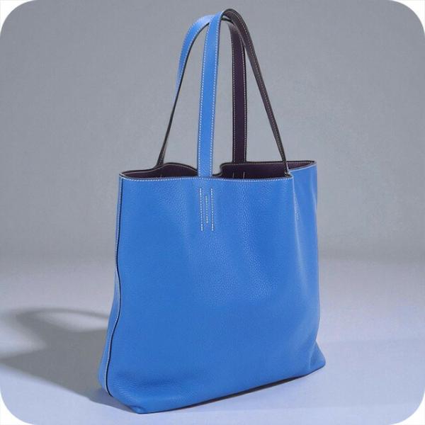 中古 エルメス トートバッグ ユニセックス ブランド HERMES ドゥブルセンス36 ブルー バッ...