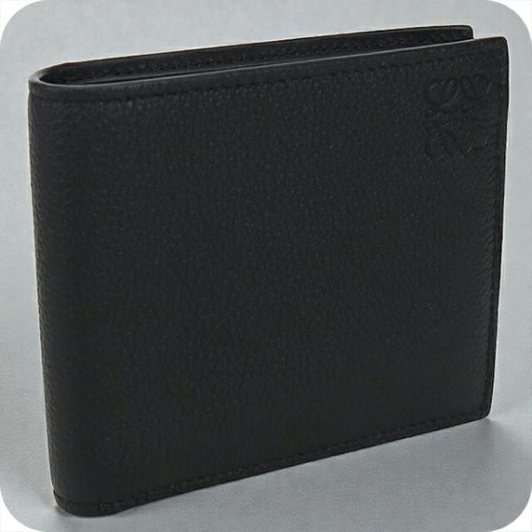 中古 ロエベ 二つ折り財布 メンズ ブランド LOEWE アナグラム バイフォールド ウォレット ブ...