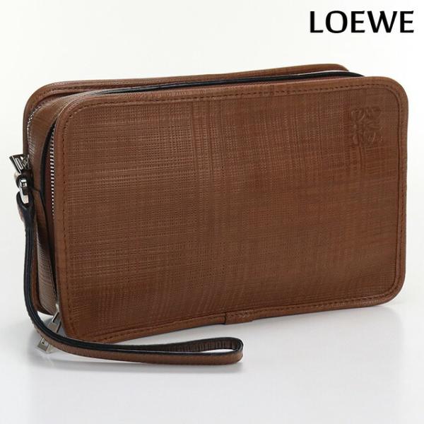 中古 ロエベ クラッチバッグ メンズ ブランド LOEWE ダブルファスナークラッチバッグ レザー ...