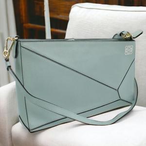 中古 ロエベ クラッチバッグ レディース ブランド LOEWE パズル ショルダーバッグ ブルー バッグ｜nanaple