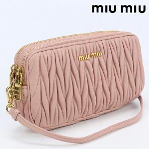 中古 ミュウミュウ 斜め掛け ショルダーバッグ レディース ブランド MIUMIU マテラッセ 2WAY レザー 5ZH011 ピンク バッグ｜nanaple