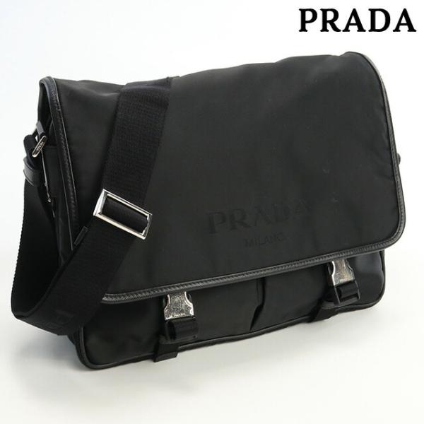 中古 プラダ 斜め掛け ショルダーバッグ メンズ ブランド PRADA メッセンジャーバッグ ナイロ...