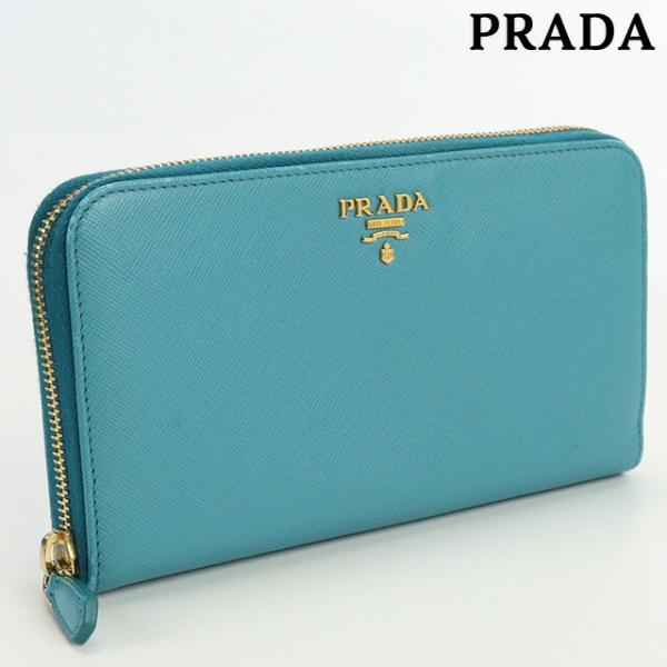 中古 プラダ 長財布ラウンドファスナー レディース ブランド PRADA ジップアラウンド長財布 レ...