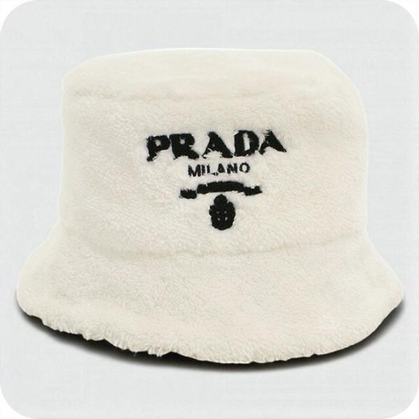 中古 プラダ ハット レディース ブランド PRADA テリークロス バケットハット PR90491...