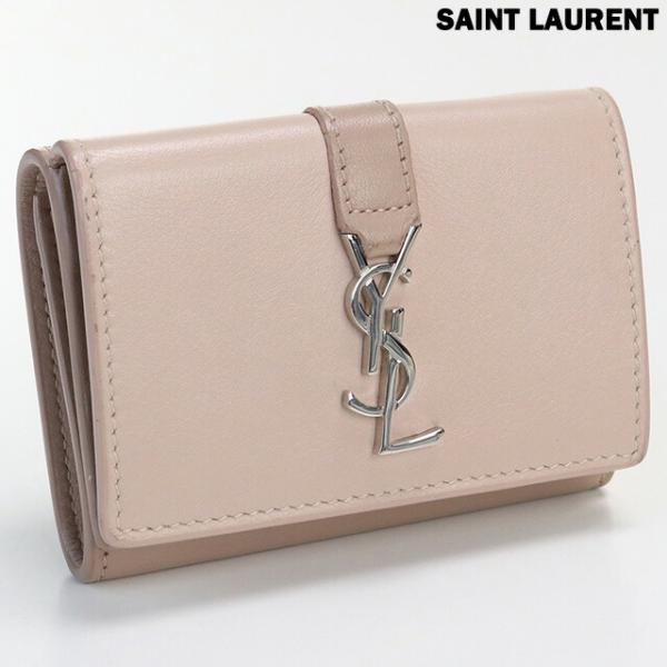 中古 サンローラン 三折財布小銭入付き レディース ブランド SAINT LAURENT YSLライ...