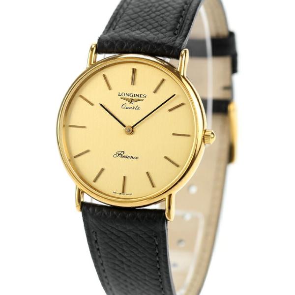 中古 ベルト未使用品 ロンジン LONGINES プレザンス ラウンド バーインデックス GPケース...