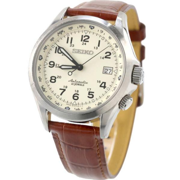 中古 セイコー SEIKO メカニカル 簡易方位計 内転式インナーベゼル SARG005 6R15-...