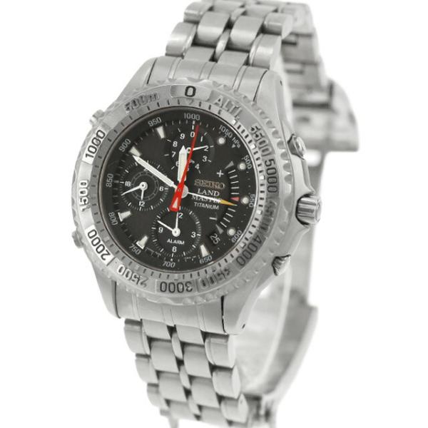 中古 訳あり稼働品 セイコー SEIKO ランドマスター サミッター ブライトチタン 7K32-0A...