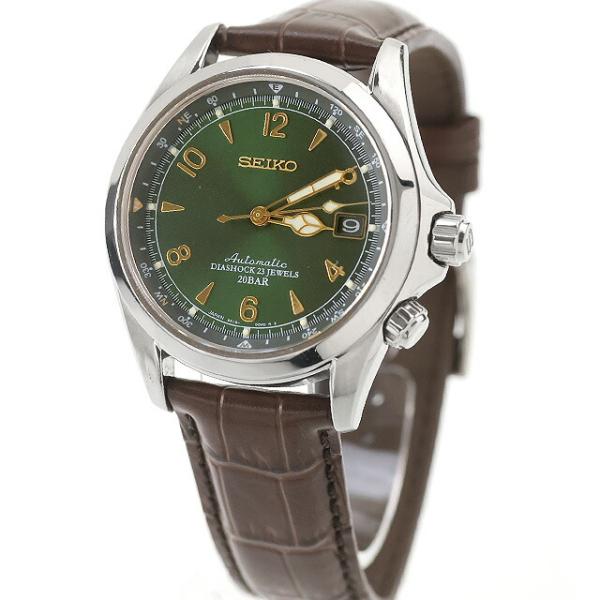 中古 セイコー SEIKO アルピニスト 6R15 簡易方位計 グリーン ベルト新品交換済 SARB...