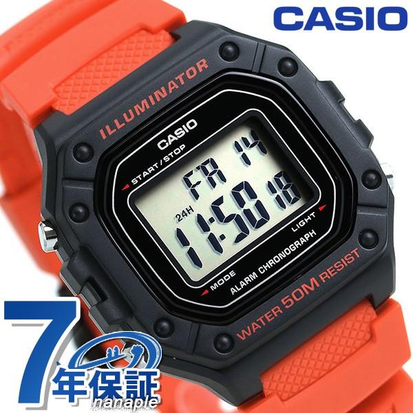 カシオ チープカシオ デジタル レッド 海外モデル メンズ レディース 腕時計 ブランド W-218...