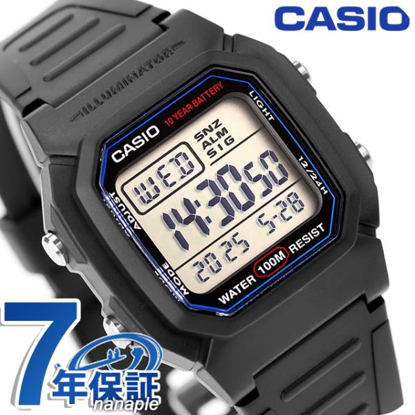カシオ チプカシ スタンダード ストップウォッチ 腕時計 W-800H-1AVDF CASIO