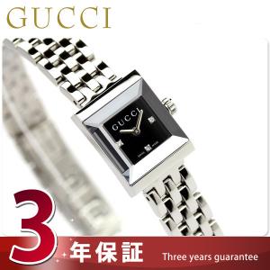 3/29はさらに+11倍 GUCCI グッチ 時計 Gフレーム レディース ブラック YA12850...