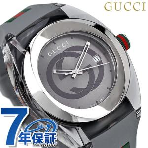 グッチ 時計 スイス製 メンズ 腕時計 ブランド YA137109A シンク 46mm グレーシルバー グレー｜nanaple
