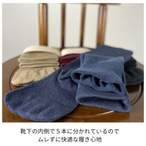 シークレット5本指ソックス 綿混 ミドル 日本...の詳細画像3