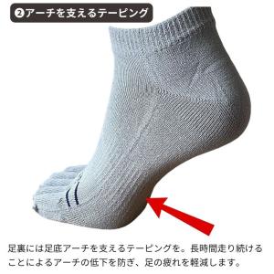 ランニング ソックス 5本指 滑り止め 靴下 ...の詳細画像2
